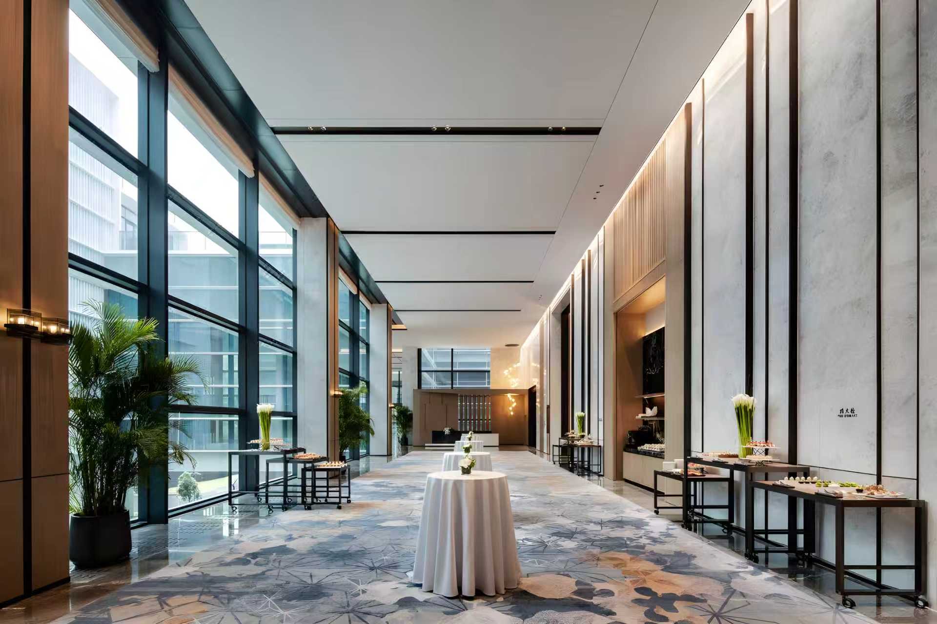 Hotel curtain wall interiors